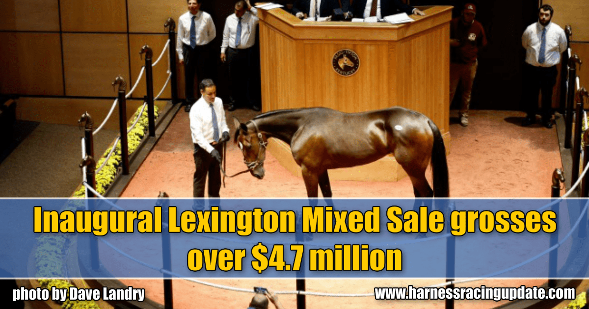 Inaugural Lexington Mixed Sale grosses over 4.7 million Harness