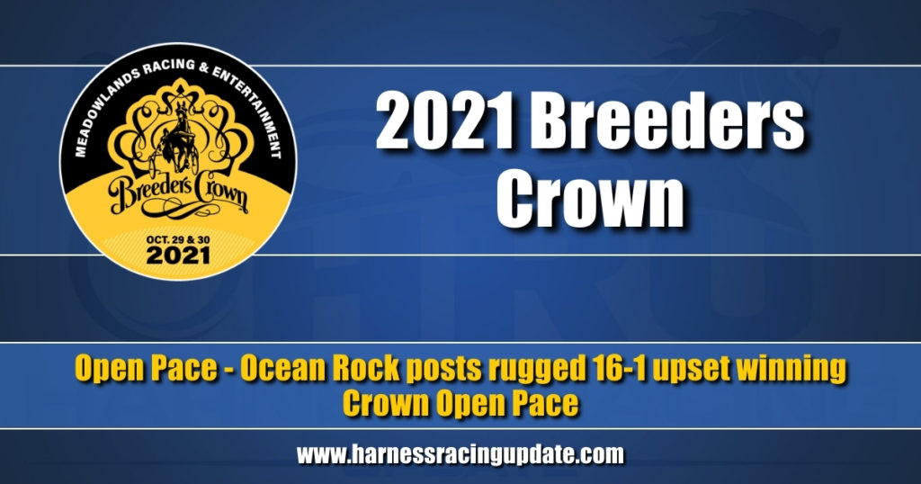 Ocean Rock posts rugged 16-1 upset winning Crown Open Pace