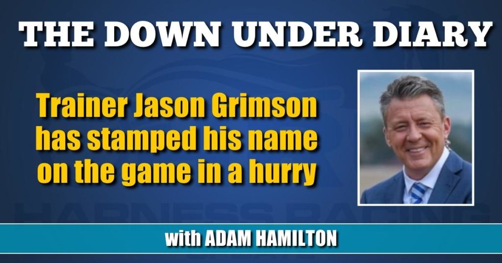Trainer Jason Grimson has stamped his name on the game in a hurry
