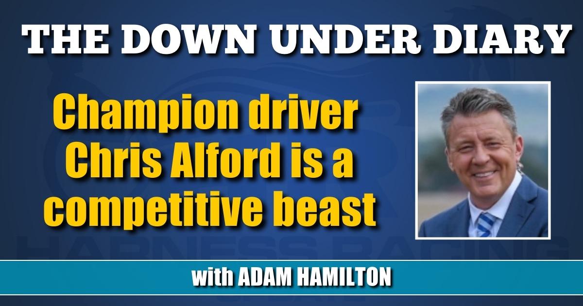 Champion driver Chris Alford is a competitive beast Harness Racing Update