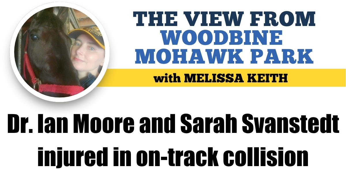 Dr. Ian Moore and Sarah Svanstedt injured in on-track collision